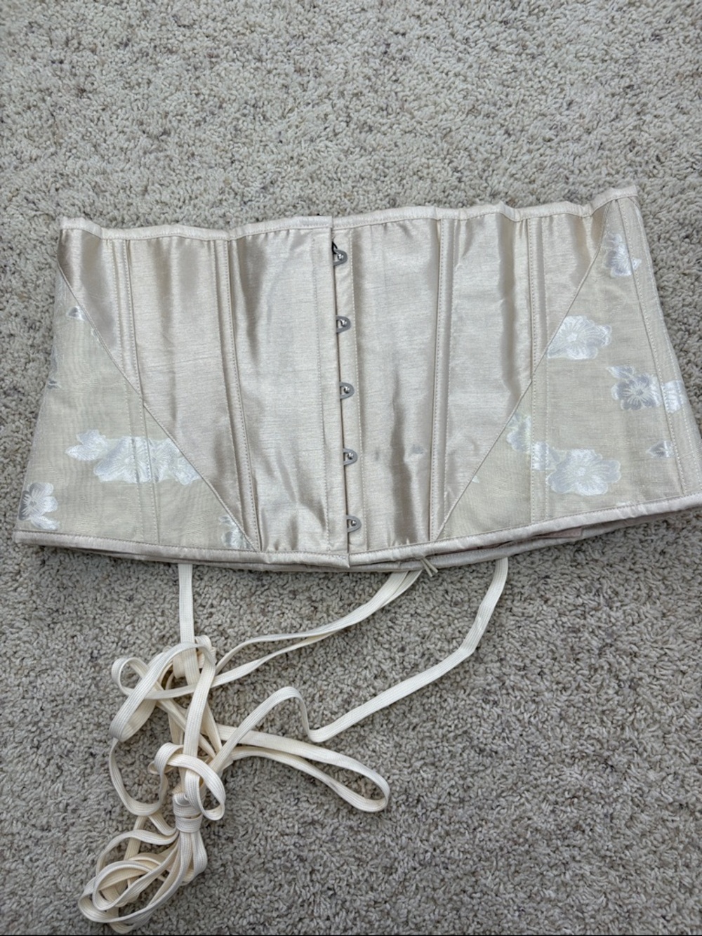 NWT Corset Story Ivory White Floral Lace-Up Waist Cinch Corset size 20 22 - Picture 4 of 6